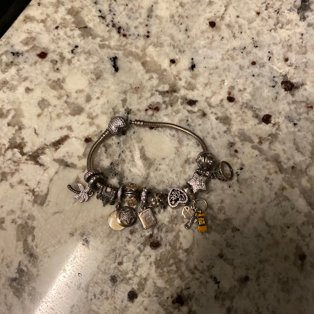 Pandora bracelet with charms